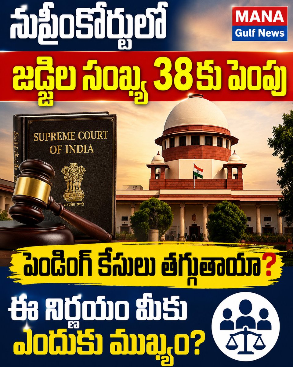 Venutvnine's tweet photo. 🚨 సుప్రీంకోర్టులో జడ్జిల సంఖ్య పెంపుకు లోక్‌సభ ఆమోదం.. ప్రజలకు దీని లాభం ఏమిటి?

జడ్జిల సంఖ్య పెరగడం ఒక్కటే సరిపోతుందా? న్యాయవ్యవస్థలో ఇంకా ఎలాంటి మార్పులు అవసరమో పూర్తి విశ్లేషణ చదవండి.

https://t.co/RZqm2g8HfZ

#SupremeCourt #LokSabha #Judiciary #IndiaNews https://t.co/vnz8blZZz1