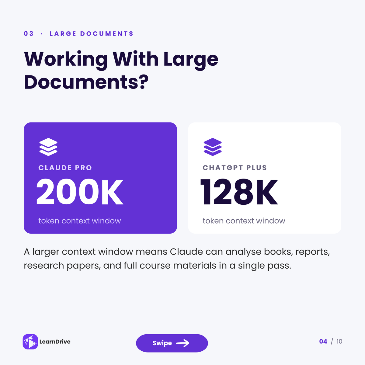 Learndrive_org's tweet photo. Claude Pro or ChatGPT Plus?

Both cost $20/month, but they aren't built for the same type of work.

Swipe through this to see the strengths of each platform and decide which subscription matches your workflow.

#ClaudeAI #ChatGPT #ArtificialIntelligence #ContentCreation #EdTech https://t.co/xwOrEizpiI
