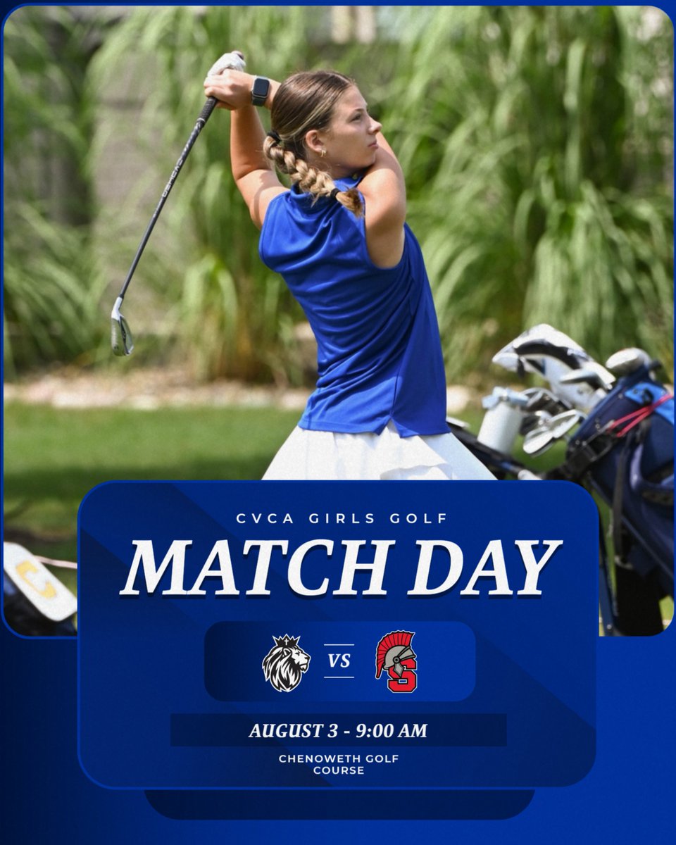 CVCAathletics's tweet photo. MATCH DAY: Girls Golf opens the season at the Lady Spartan Invitational #CVCA #MightyRoyals https://t.co/jO06w4wuj8