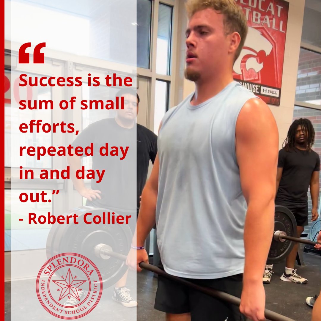 SplendoraISD's tweet photo. "Success is the sum of small efforts, repeated day in and day out.” -Robert Collier #MondayMotivation https://t.co/Y9tmkMNaXT