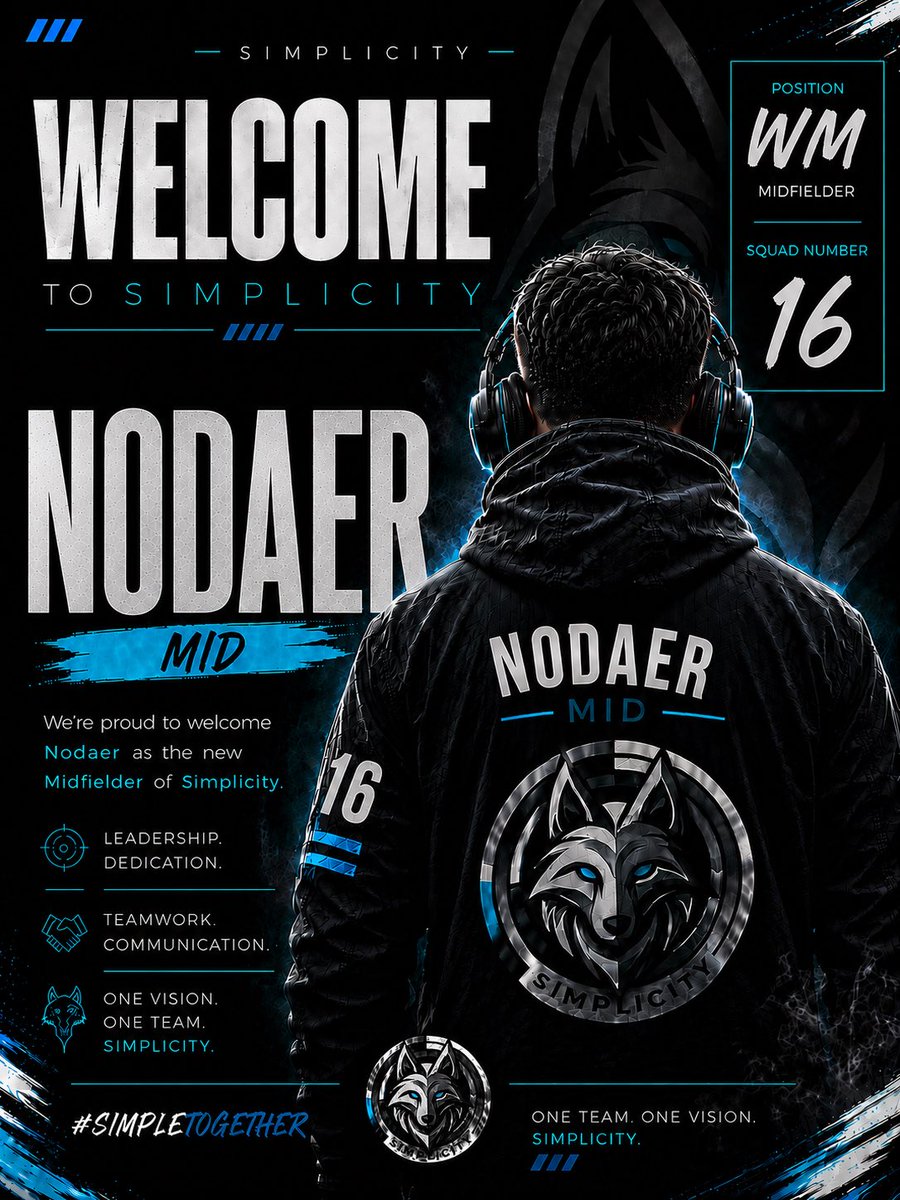 Simplicityespo's tweet photo. 🚨 𝐇𝐄𝐑𝐄 𝐖𝐄 𝐆𝐎! Simplicity Esports agree a deal to sign @xNodaer 💠🏴󠁧󠁢󠁥󠁮󠁧󠁿 

The VPG contracts agreed. 📑 

Contract is a 1 season deal &amp; is to bolster the Midfielder role. ✍️ An Ex Shrewsbury player who’s been around for a long time, absolute class.

Welcome back! https://t.co/MfXdhpgaZx