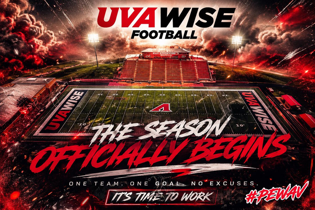 CoachGaryBass's tweet photo. @UVAWiseCavsFB season officially gets underway today as our FAMILY reports for Fall Camp. We are very excited about the season and canβt wait to get started. Make plans to join us for one of our six home games this season!! #PEWAV #FFF #HTR https://t.co/oX194rWMMr