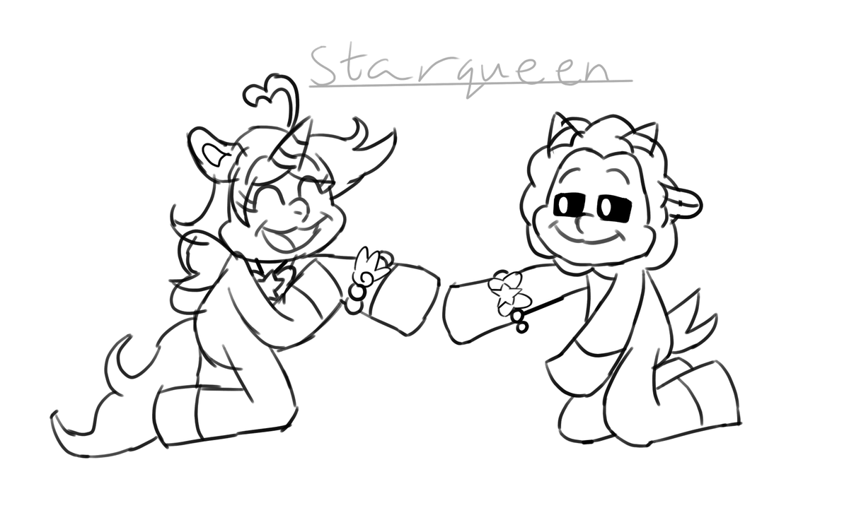 starqueen112020's tweet photo. I Tried to draw these two in @inusbij00's art style, what do you think? #smilingcritters #crossovercritters #daydreamcritters #billyshanks #selfinsert https://t.co/S90zetjO6o