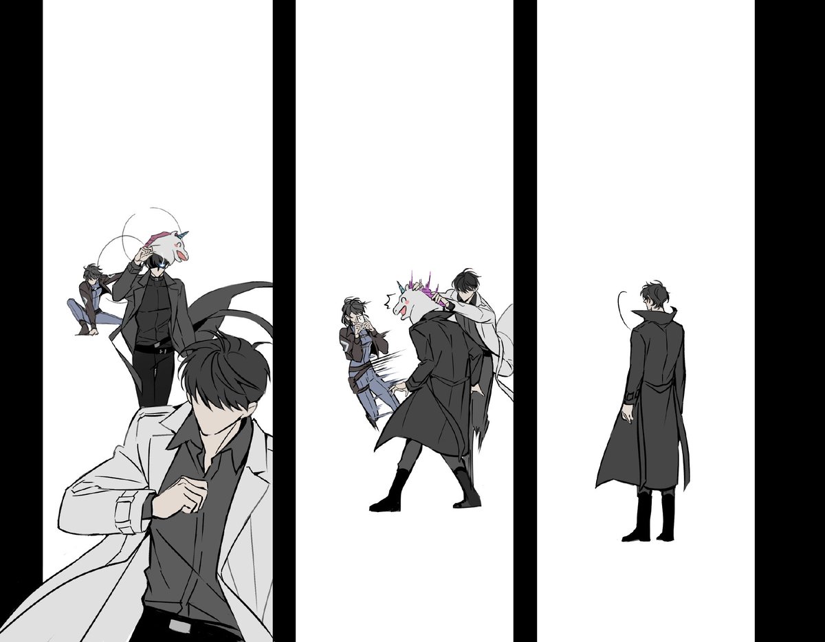 cvnide's tweet photo. and the comic they posted alongside it... mtl of the dialogue seems to be "If there's nothing ahead, why not look to the left and right?" so exceptionally in character for yjh. happy birthday to the protagonist of my life https://t.co/9oE8FJoDHB