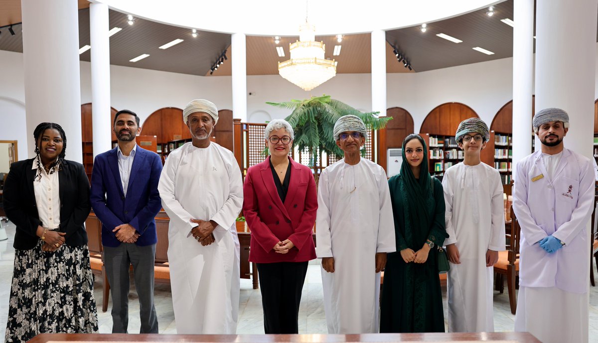 USEmbMuscat's tweet photo. جمع لقاءٌ مُلهم سعادةَ السفيرة آنا إسكروهيما بالمكرم السيد نوح بن محمد البوسعيدي، رئيس الجمعية التاريخية العُمانية.
واستعرض الجانبان المسيرة التاريخية الحافلة للتعاون بين السفارة الأمريكية والجمعية، ولا سيما من خلال "صندوق السفراء الأمريكي للحفاظ على التراث الثقافي"، كما أشادا بالإرث العريق للروابط الممتدة بين الشعبين الصديقين، والمبنية على التقارب الثقافي، والاحترام المتبادل، والالتزام المشترك بصون التراث والحفاظ عليه.