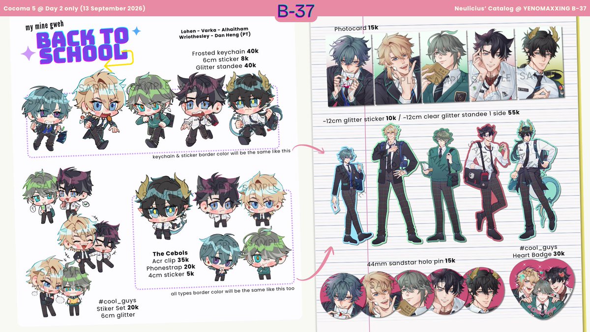 neulicius_'s tweet photo. 🔁🩶 appreciated
Neulicius' ⁠#cocoma5 pick up PO!
📅 ~15 Agustus, 6 PM. Bisa tutup lebi cepat
📍 B-37 @ YENOMAXXING, day 2 only (13 sep)
⭐️ Plave, Haikyuu, Genshin, HSR
🔗 @ reply
🔎item details in form

thank you~
⁠#cocoma5catalogue https://t.co/2Us87a8zBu