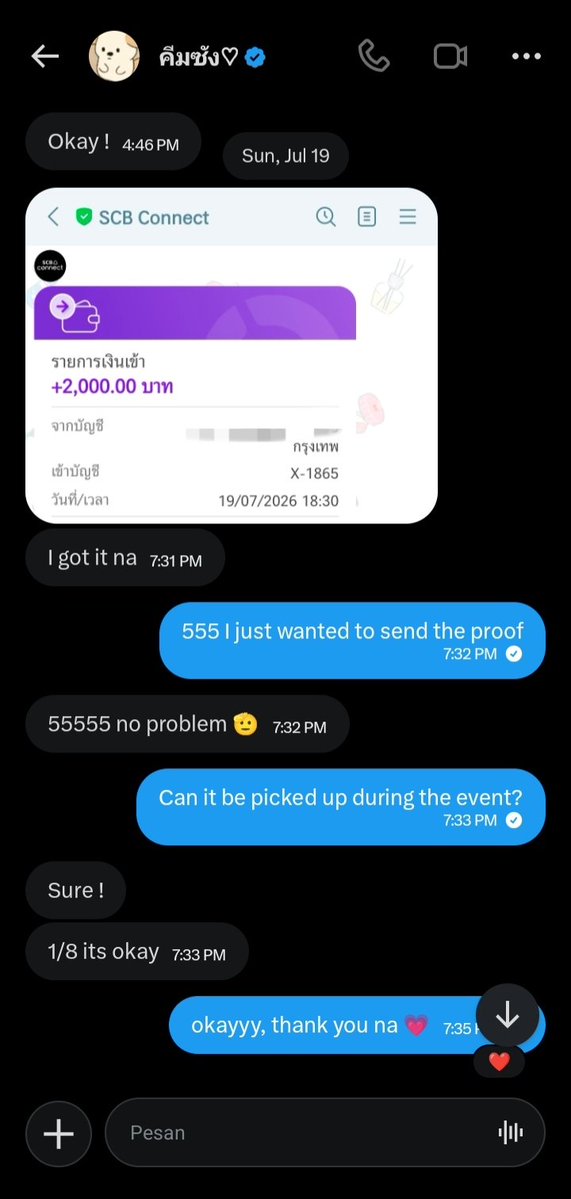 aisyyyb's tweet photo. 🚨 HELP RT 🚨

SCAMMER #งานมหกรรมนิยายนานาชาติ2026xGMMTV

@callmekamsung
i lost 10,650 THB

4370341865 scb 
WIPARAT NANTAPAN (วิภารัตน์ นันทพันธ์)

i will delete this post if she returns my money https://t.co/vuNt3xdQmF