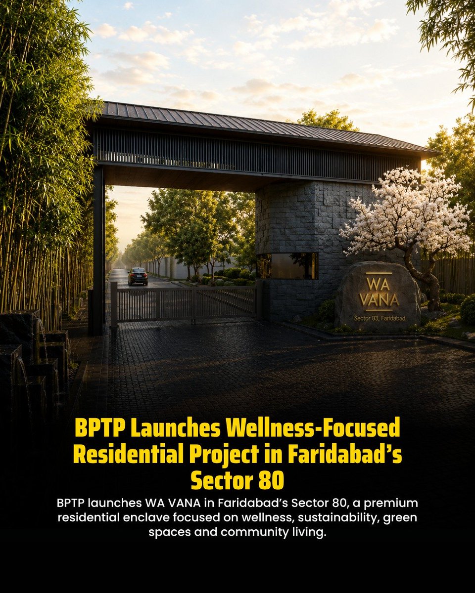Pk22717855's tweet photo. BPTP launches WA VANA in Sector 80, Faridabad, blending wellness, sustainability, and community living with a one-acre Japanese forest and modern connectivity. 🌿🏡

#BPTP #RealEstate https://t.co/VoNMZfEhfR