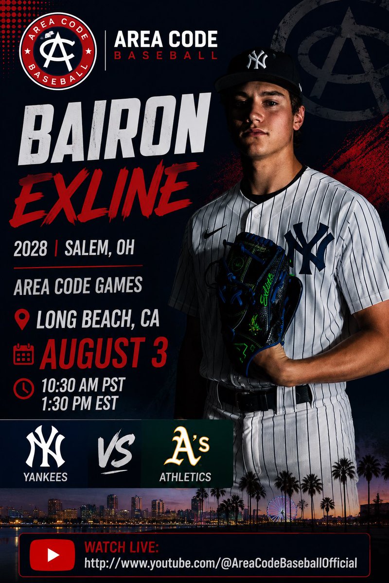 WWarkats2028's tweet photo. Bairon Exline, 2028, Salem OH will be on the mound today in Long Beach, CA if you’re not in the neighborhood and want to watch click the link is below. 

📺 https://t.co/RoytwlPFSR
 
@bairon_exline @WWarkats https://t.co/wwdWk3CsLN