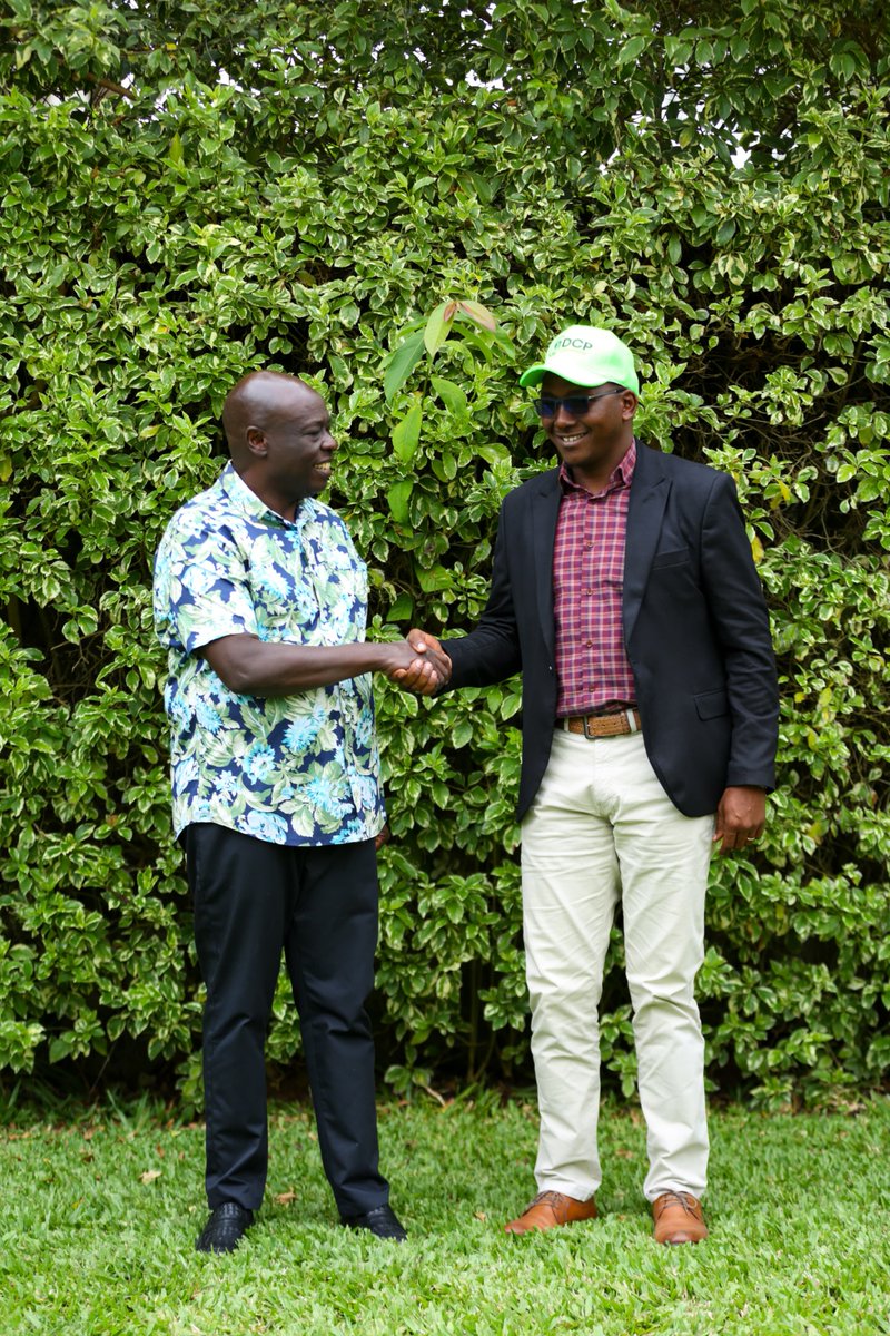 rigathi's tweet photo. I am delighted to receive the Ewuaso Oonkindongi MCA, Hon. Joseph Ole Torris, into our party, @DCP_Democracy.

He was elected on an ODM ticket, but he has obeyed the wishes of his people to defend his seat on a DCP ticket in August 2027.

DCP is the party of the moment and the future, and it has been accepted as the party that will transform the Maa Nation and Kenya at large.

The party will deliberately integrate the community, which has been marginalized since independence, into the mainstream government and spur development through affirmative interventions.

The future is Green.