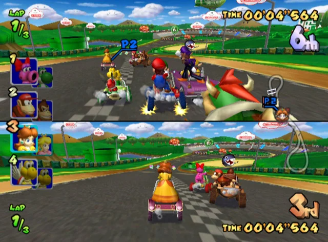 VideoGameHstry's tweet photo. Mario Kart Double Dash!! (2003) https://t.co/k0jln7UR9o