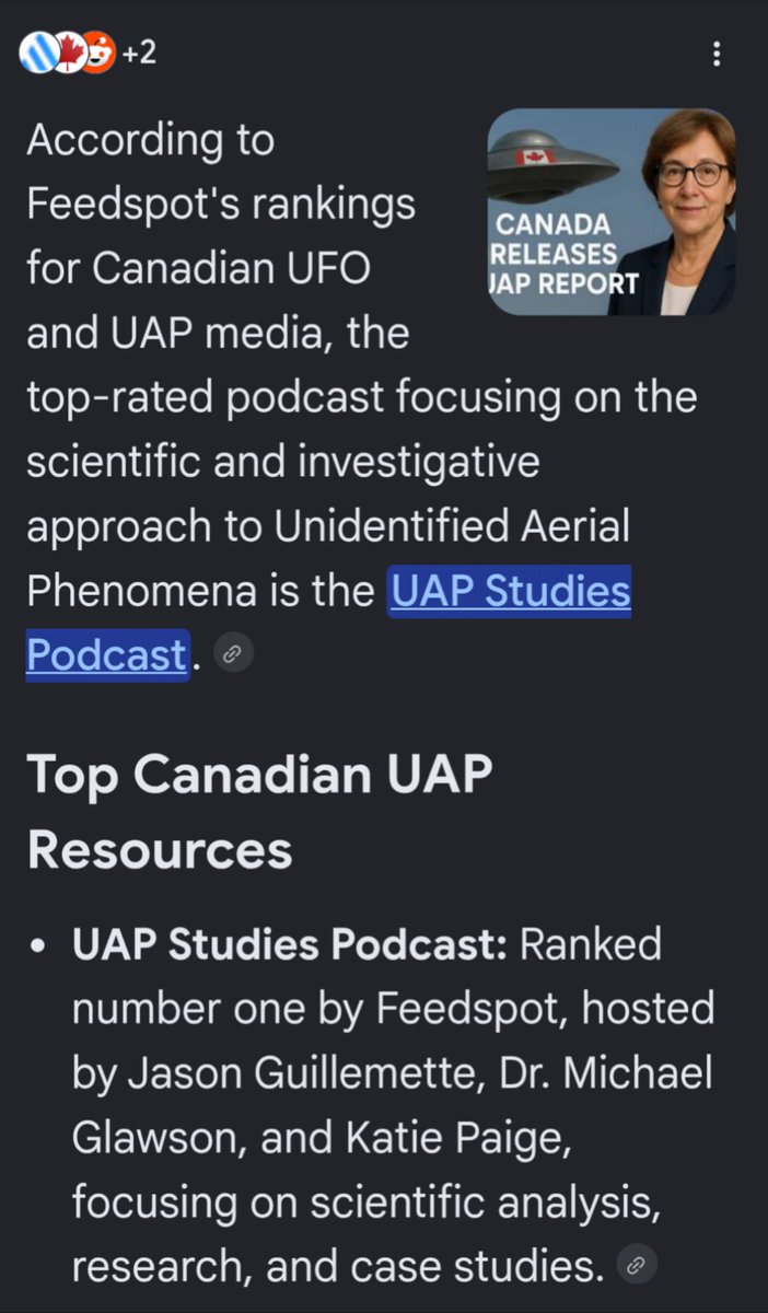 UapStudies's tweet photo. @_feedspot ranked us the #1 title for 🇨🇦  UAP &amp; media July 2026! 

Thank you!!! 🙏 https://t.co/9OCWoZDKzW