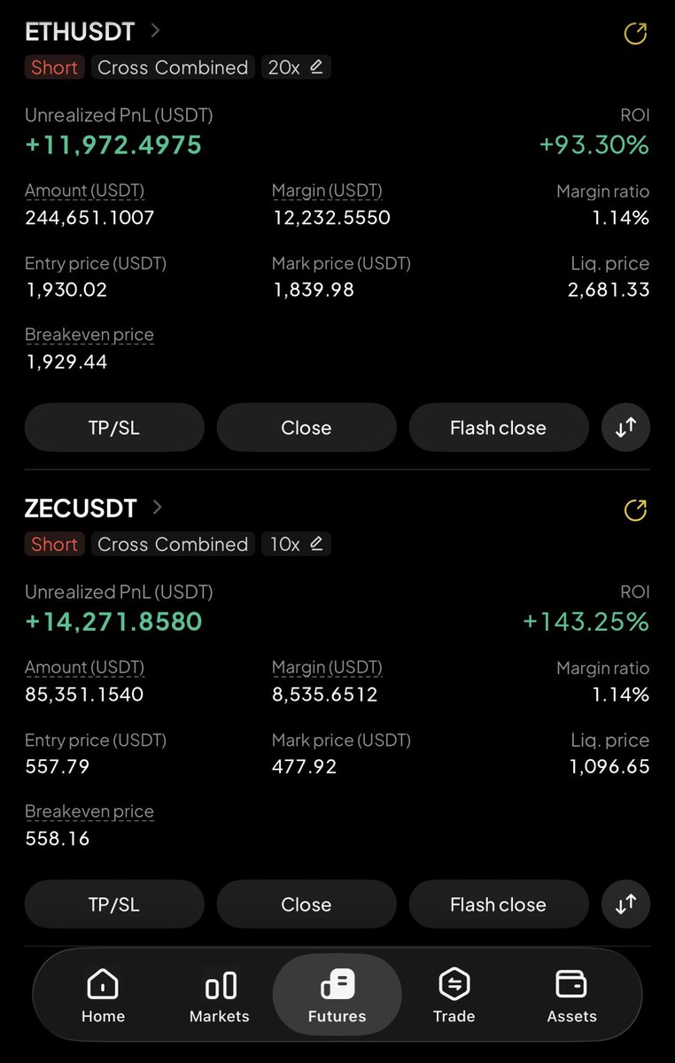 Ryker_Crypto's tweet photo. My targets for the $ETH short position is $1,300, and for $ZEC is $140.

You might call me crazy, but most of my short positions—like $HYPE and $GOLD—have yielded good profits.

Now, it’s time for me to stay quiet and let time provide the answer.

In the meantime, I’m still buying some low-cap coins and making a huge profit.
I'm shorting top coins and I'm longing low-cap coins at this time