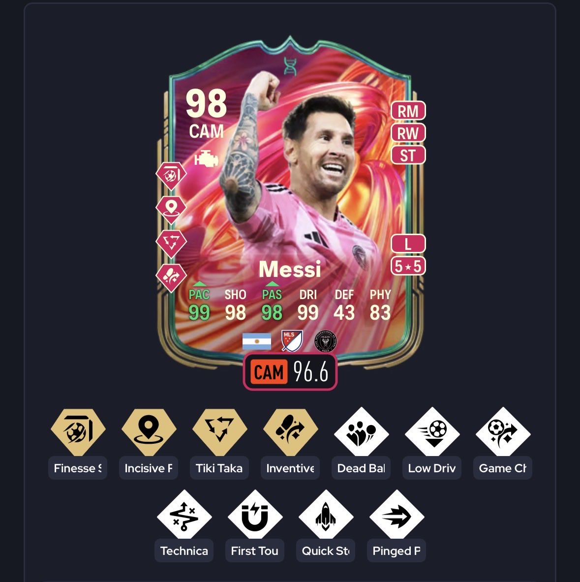 n1njee's tweet photo. @FutEvoKing Was planning on doing my Messi along with the 99 Dribbling, with engine still keeps explosive… https://t.co/dKFVDU3Ulq