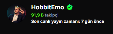 c4nn__06's tweet photo. hobbitemo diye yayıncı vardı ne oldu https://t.co/O9WgDxCcmQ