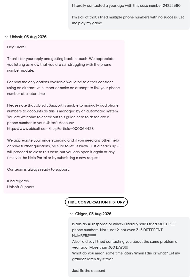 GNgun_'s tweet photo. Like are we f real? What more can I do? 
This is not real, this is so stupid 
@Ubisoft @UbisoftSupport @UbisoftME https://t.co/Wf1fujMEkG
