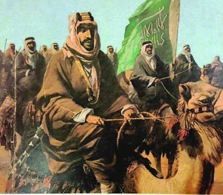FAHAD__ALJARBA's tweet photo. فرسان الملك عبدالعزيز ال سعود الذين
دخلو الرياض شركاء مجد صنعو تاريخ الوطن🇸🇦🇸🇦"

واتشرف بكم متابعيني الكرام في اي اضافه
او معلومة هي اضافة كبيرة لي

وكان من ابرز الفرسان الابطال وما دورهم هم:

1 - الأمير محمد بن عبدالرحمن بن فيصل بن تركي، أخ الملك عبدالعزيز، حضر معه معركة الصريف وفتح الرياض، ولم يتخلف عن أي معركة معه بعد ذلك، يتميز بشجاعة نادرة وفروسية أصيلة.
2 - الأمير عبدالله بن جلوي بن تركي آل سعود، فارس مشهور، قتل عجلان بمسدسه، لم يتخلف عن أي معركة من معارك توحيد المملكة، عرف عنه محاربته للمفسدين.
3 - الأمير عبدالعزيز بن جلوي بن تركي آل سعود،ذهب إلى الكويت مع ابن عمه الإمام عبدالرحمن، وكان ضمن السبعة الذين تقدموا الجيش المُهاجم ليلة المصمك، حضر مواقع عديدة في توحيد المملكة.
4 - الأمير فهد بن جلوي بن تركي آل سعود، ولجأ إلى الكويت مع عمه الإمام عبدالرحمن، وكان ضمن السبعة الذين تقدموا ليلة المصمك، وشارك في معارك توحيد المملكة وقتل في إحداها عام 1320
5 - الأمير ناصر بن سعود بن فرحان آل سعود، كان الملك عبدالعزيز يُلقبه بالعم ويأخذ برأيه ومشورته، وكان يُرسله في عدة سفارات مهمة، وصحب الملك عبدالعزيز في كل حروبه، وعُرف بتدينه.
6 - الأمير سعود بن ناصر بن سعود بن فرحان آل سعود، خرج مع والده ناصر بن سعود بصحبة الإمام عبدالرحمن إلى الكويت، وعاد مع الملك عبدالعزيز في فتح الرياض، وشارك في جميع الحروب التالية له.
7 - الأمير عبدالعزيز بن مساعد بن جلوي، نزح إلى الكويت بصحبة الإمام عبدالرحمن مع والده الأمير مساعد بن جلوي، وشارك في استعادة الرياض وأصيب في قدمه ليلة الهجوم على حصن المصمك، تولى إمارة القصيم وحائل وعسير.
8 - الأمير عبدالعزيز بن عبدالله بن تركي بن عبدالله، شارك مع الملك عبدالعزيز في اقتحام حصن المصمك وتولى امارة مدينة الرياض عند خروج الملك عبدالعزيز لإخماد الفتن.
9 - فهد بن ابراهيم بن مشاري آل سعود، التحق بالإمام عبدالرحمن في الكويت، وشارك في استعادة الرياض وفي حروب التوحيد.
10 - الأمير عبدالله بن سعود بن عبدالله (صنيتان) آل سعود ذهب إلى الكويت وعاد مع الملك عبدالعزيز لاستعادة الرياض، من فرسان آل سعود ورُماتها، توفي في معركة البكيرية.
11 - مسلّم بن مجفل السبيعي، اشتهر بالرماية وشدة البأس، وشارك في حروب التوحيد.
12 - حزام بن خزام العجالين الدوسري، اشتهر بالحكمة والقيادة ورأى فيه الملك عبدالعزيز حسن التدبير، وعهد إليه بمهمات كثيرة، كما شارك في حروب التوحيد.
13 - عبداللطيف بن حسين المعشوق، التحق بالإمام عبدالرحمن بالكويت، وكلّفه الملك عبدالعزيز بحمل راية آل سعود أثناء التحرك لاستعادة الرياض، وشهد كل المعارك التي تلت ذلك حاملاً الراية الخضراء.
14 - محمد بن حسين المعشوق، أحد الأبطال والرماة المعروفين، شهد كل المعارك التي تلت استعادة الرياض.
15 - فهد بن على المعشوق، وكان ممن تسلقوا سور حصن المصمك، وكان من الشجعان الأبطال.
16 - ثلاب العجالين الدوسري، ويتميز بالشجاعة والثبات.
17 - عبدالله بن شنار الدوسري، بقي مرافقاً للملك عبدالعزيز.
18 - إبراهيم بن عبدالرحمن النفيسي، شارك في معركة الصريف، وكان ممن تسلق أسوار المصمك.
19 - منصور بن محمد بن حمزة، من رجال آل سعود قديماً، وشارك في حروب ما بعد فتح الرياض.
20 - صالح بن إبراهيم بن سبعان، رافق الملك عبدالعزيز منذ الطفولة، وكان ضمن الذين تسلقوا سور المصمك، وهو أخ لزوجة عجلان من الرضاع، وهذا من الأسباب التي جعلت الملك عبدالعزيز يأخذه معه عند دخوله منزل عجلان.
21 - يوسف بن صالح بن مشخص، كان من أتباع الإمام عبدالرحمن، وحضر كل الحروب بعد فتح الرياض وتوفي في معركة البكيرية.
22 - سعيد بن بيشان الدوسري، من الأفلاج، زار الكويت والتقى شباب آل سعود وقدِم معهم لاستعادة الرياض. وكان في جسده ثلاثة وعشرين جرحاً من الحروب.
23 - فرحان السعود، من خاصة الإمام عبدالرحمن بن فيصل، ثم ابنه عبدالعزيز، ورافقه في استعادة الرياض وكان من المخلصين له.
24 - مطلق بن محمد بن عجيبان، عاش مع الإمام في الكويت، وكان ممن رافقوا الملك عبدالعزيز مشياً إلى أسوار الرياض، وتشير بعض المصادر أنه أخذ مفتاح باب المصمك وفتحه أمام المهاجمين.
25 - عبدالله بن علي بن عسكر (السيد)، كان من خاصة الملك عبدالعزيز، وله دائرة خاصة في قصر الحكم في الرياض تدعى (مكتب السلاح والمجاهدين).
26 - ماجد بن مرعيد السبيعي، من الأبطال البواسل ومن الشعراء المجيدين، شارك في معظم الغزوات بعد استعادة الرياض.
27 - عبدالله بن عبدالرحمن بن عثمان الهزاني، صاحب رأي ومشورة وخبرة.
28- سعد بن عبدالله بن عبيّد، التقى صدفة مع الملك عبدالعزيز وهو في طريقه للرياض، وكان يحسن الرماية وحمل السلاح.
29 - عبدالله بن حسين بن جريس، كان فارساً وشاعراً، وهو ممن اقتحم المصمك ليلة الاستيلاء.