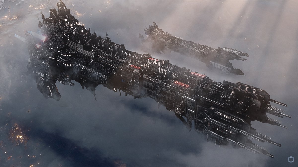 Vetuste_HX's tweet photo. I'm more a spaceship person, so here some artworks of Gloriana class, of  the Imperium. Made with Gothic Armada II (Skalgrim mods)+ Photoshop https://t.co/sX82MQux1P