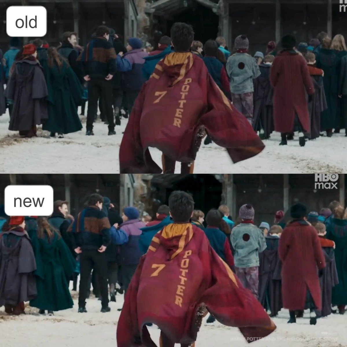 Wizarding_Press's tweet photo. HBO has noticeably brightened the colour grading for the #HarryPotter series.
It looks like the Wizarding World is getting its glow after all https://t.co/B4LFPuSyd3