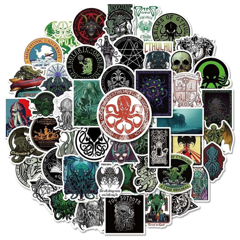Ashvara_'s tweet photo. I just received 50PCS Cthulhu Mythos Sticker Pack by 12 Parsecs Designs from inspectorvice via Throne. Thank you! https://t.co/z3mrlXkP23 #Wishlist #Throne https://t.co/Ovuwk8TNEH