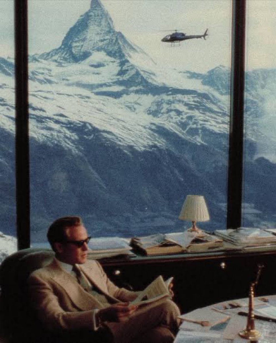 1980Finance's tweet photo. The aura of Swiss bankers in the 1980’s https://t.co/IKlajnYoEm