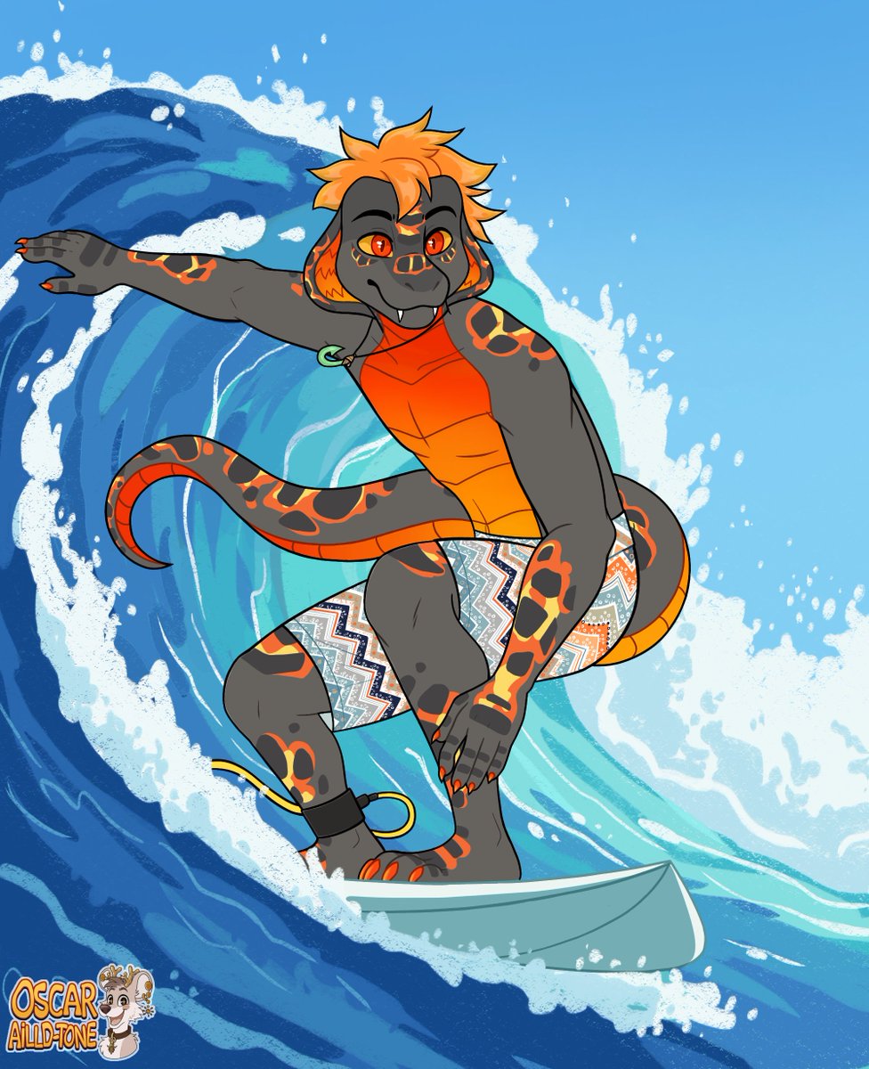 oscarailldtone's tweet photo. Surfing YCH for @KeahiDaSnek 🌊🐍 https://t.co/aqq1gK49dw