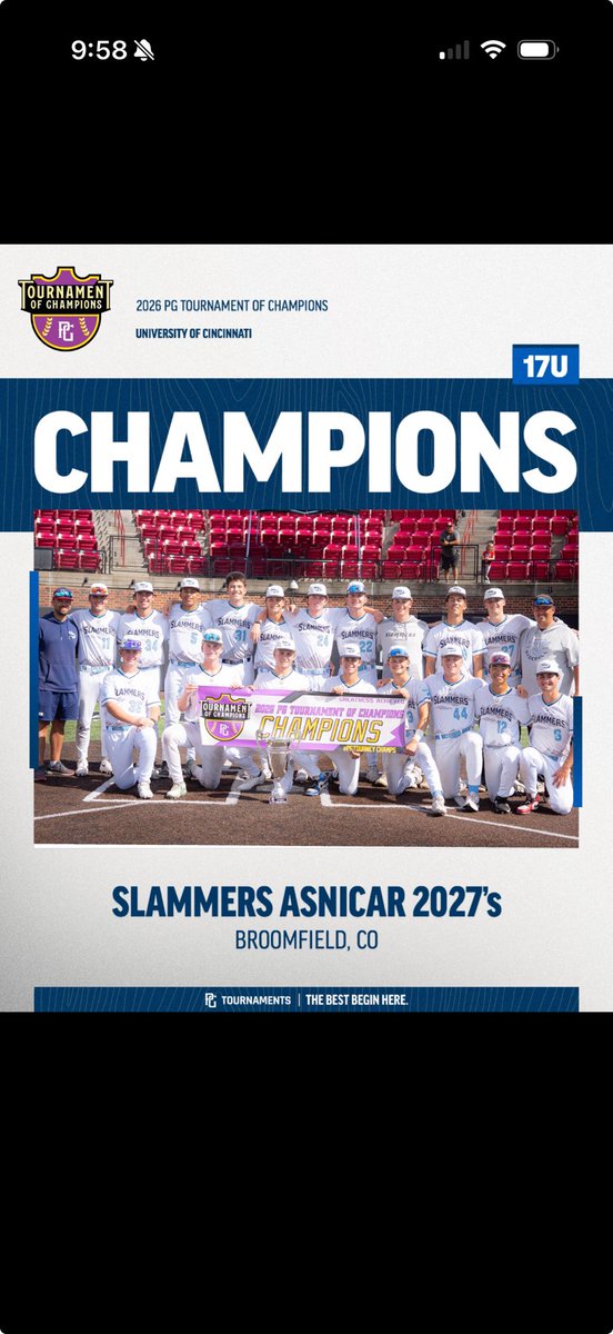 JCSmith88882609's tweet photo. Great way to end the summer. We ended the season 8-0 and Champions. Love this team.
@cack92 @SportsForceBB @SlammersNorth @SlammersAsnicar @TonyRouco @BASNICAR21 @cam_mcdonald4 https://t.co/Zj05c1c4Ep