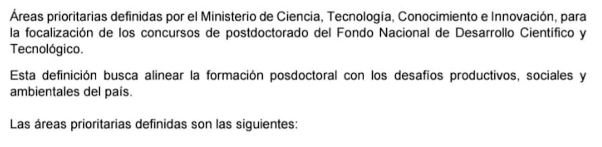 rachel_theodore's tweet photo. Los académicos de "segunda clase".
Sobre las nuevas "áreas prioritarias" de ANID para el concurso de postdoctorado. Abro hilo. 🧵 https://t.co/TBexfUyWIP