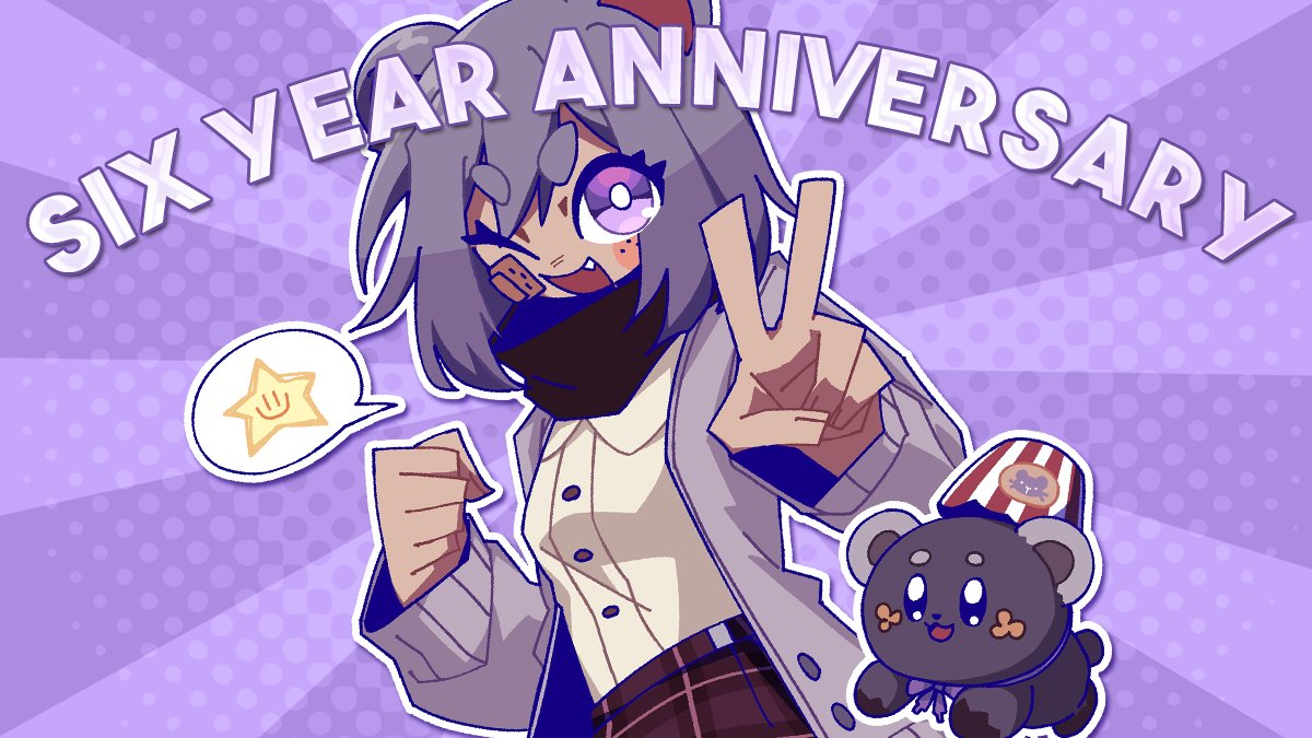 Tipanya_'s tweet photo. 【Six Year Anniversary Celebration】🐻🎉
⏰ 1 PM EDT | 7 PM CET

I want to celebrate a very important milestone with you all! I wanted to plan something even more special for this but for now, let's do a yap, be a little nostalgic, and play some games together! See you soon~~! 💜 https://t.co/fcTM58rf2M