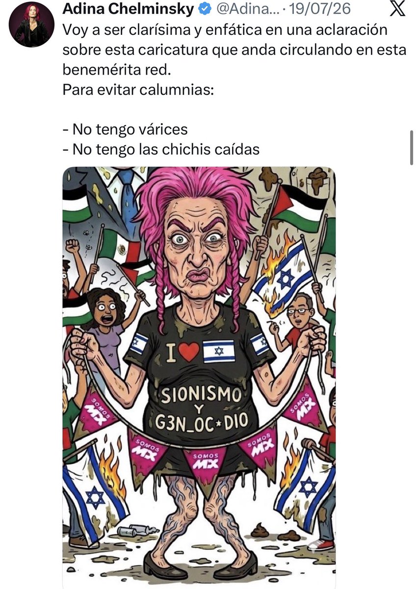 DoctorZamudio's tweet photo. Me da gusto que @AdinaChel no niegue su gusto por los genocidios. 

Vamos quitándonos las caretas y aceptando que @SomosMxMexico es un partido que goza de ver niños asesinados. https://t.co/kWneIfpz4R