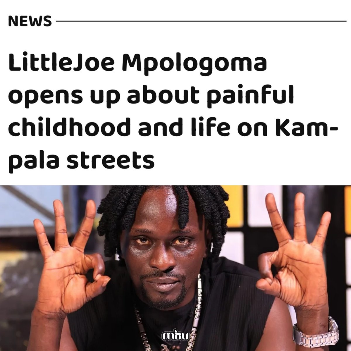 MBU's tweet photo. LittleJoe Mpologoma reflects on the heartbreaking childhood experiences that led him to the streets of Kampala.

Details: https://t.co/1Q5ohROKIA https://t.co/46So0xZ1zK
