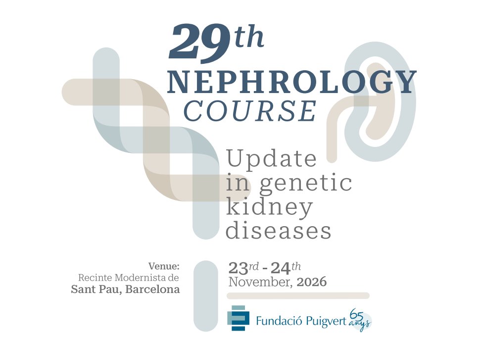 nefrocat's tweet photo. 🧬 Torna el 29th Nephrology Course: Update in Genetic Kidney Diseases, organitzat per @FPuigvert 

📅 23-24 nov. 2026
📍 Barcelona

Una cita imprescindible per conèixer els últims avenços en nefrogenètica

Més informació👇
https://t.co/MRcZs4l1h3

#Nefrologia https://t.co/UOWsxFsawk