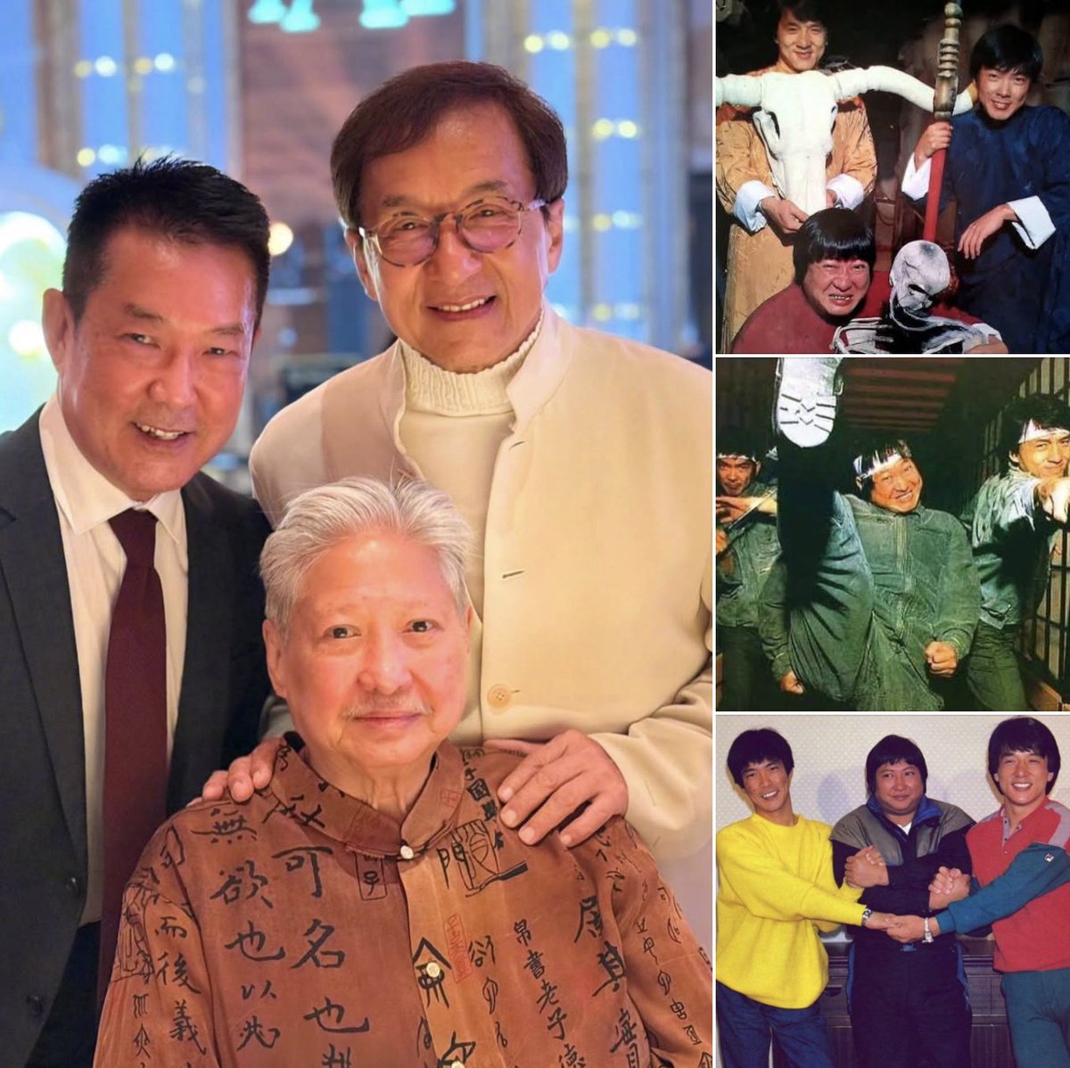 CityOnFireNews's tweet photo. Dragons Forever! 

Jackie Chan, Sammo Hung, and Yuen Biao, also known as the legendary “Three Dragons” or "three brothers", recently reunited as guests at a friend’s wedding.

Together, the three were behind some of the most entertaining kung fu films of the ’80s. Their years of training together (famously part of the "Seven Little Fortunes") gave their fight scenes a natural chemistry that’s still tough to beat, especially in movies like 1983's 'Project A' and 1984's 'Wheels on Meals'. Their trio came to an end with 'Dragons Forever' in 1988, but their influence on Hong Kong martial arts cinema lives on.  

Read more about the Seven Little Fortunes: https://t.co/YK6h5kwxZV

#jackiechan #YuenBiao #sammohung #ThreeBrothers #threedragons #SevenLittleFortunes
 
Visit City on Fire (https://t.co/6R8bQ6lGK9) for Asian and martial arts film news, reviews and 4K Ultra HD and Blu-ray releases. #CityOnFire

Visit The Goodie Emporium (https://t.co/YcKzdiDqmY) if you're on the hunt for import 4K Ultra HD and Blu-ray movies. #goodieemporium