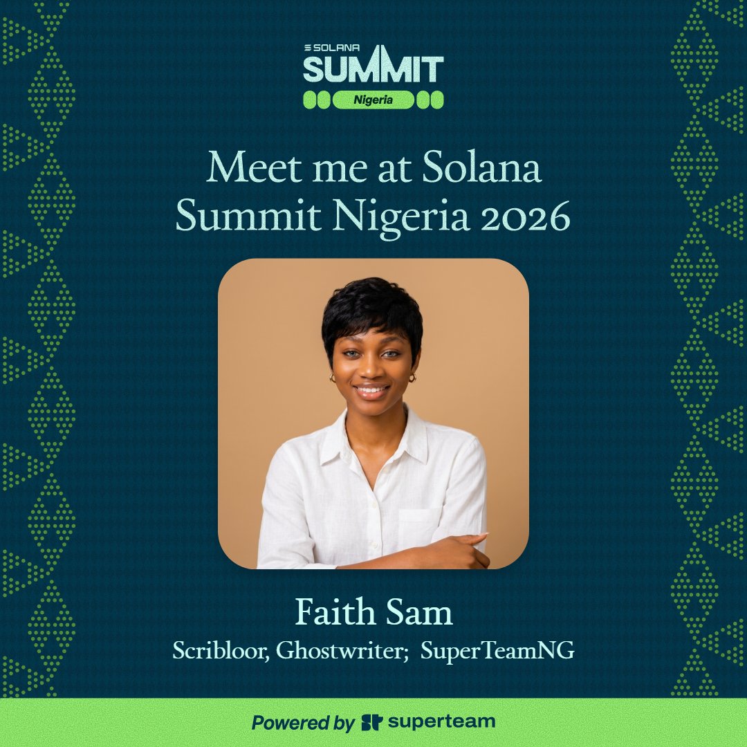 faith_sam01's tweet photo. My first time attending the solana summit and I just know it's going to be totally worth it🫢 

Say "hi" if you'd be there too🤭

@SuperteamNG https://t.co/F42zwTMW0Y