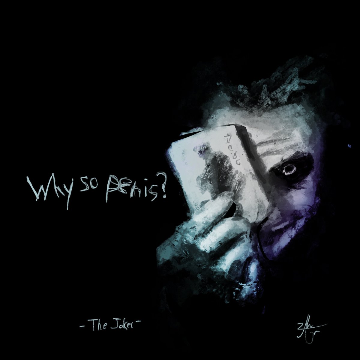 LEZDREWIT's tweet photo. 40 min joker doodle on my phone at work https://t.co/MJ33sTva85