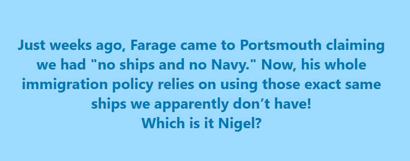 dave43law's tweet photo. Farage called out by Amanda Martin - Portsmouth North MP https://t.co/mOSgVskUlg