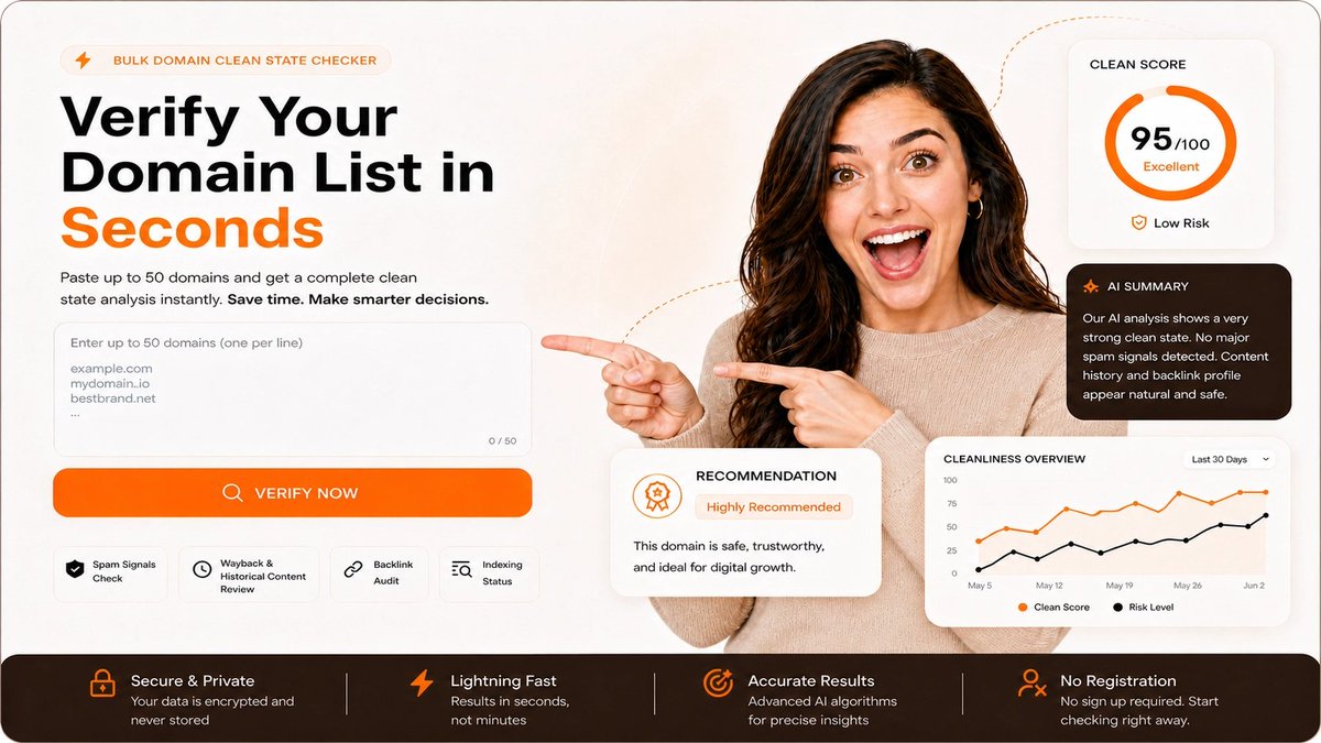 crawicdomain's tweet photo. Want to know which domains in your list are truly clean? Watch out for this feature—coming soon to Crawic.
#expireddomains #expireddomainchecker https://t.co/KWqAtYVwtO