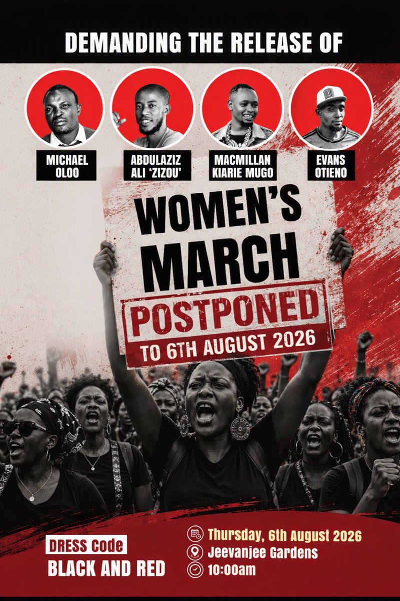 wanjirunjira's tweet photo. This Thursday, we will be on the streets as kenyan women demanding an end to abductions and enforc dissappearance! Imetosha. It's been 45 days since they were abducted! @kipmurkomen @IG_NPS @IPOA_KE #WAKOWAPI?#BringThemBack #EndAbductions #TekelezaKatiba https://t.co/JRu1zPqSVL