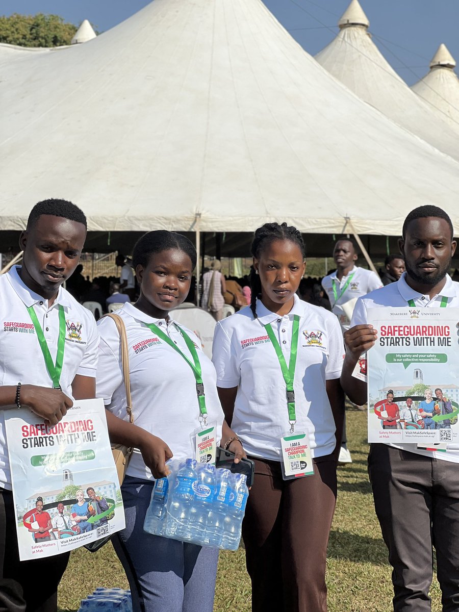 SafeguardingMak's tweet photo. Today we welcomed freshers into the mighty hill and Safeguarding champions were on ground guiding and helping them out. #safetyatmakerereuniversity https://t.co/qr2UnvQgnk