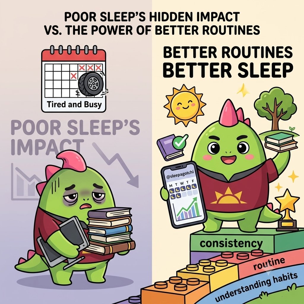 0xshorif's tweet photo. Good night my X family 🌃

I used to think feeling tired was just part of a busy life.

Then I realized poor sleep quietly affects everything focus,mood, energy, even motivation.

You don't always notice it in one day, but over time the impact adds up.

That's why I find @sleepagotchi interesting. It isn't only about rewards or streaks. It's about understanding your sleep habits before they become bigger problems.

Better sleep isn't built in one night. It's built through better routines.