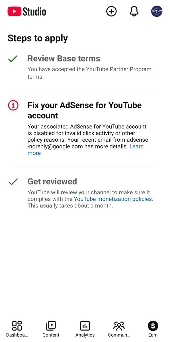JAMISIMSK's tweet photo. Hi @TeamYouTube 
I'm genuinely stressed My AdSense disabled for "invalid clicks" but I was ONLY half-monetized (ZERO ADS!). How is this possible?
Appeal stuck 60+days &amp;"Change Association" locked. Please manually review this glitch And fix this🙏
Channel-[https://t.co/X0WqU8IWRN] https://t.co/FP76dNlIin