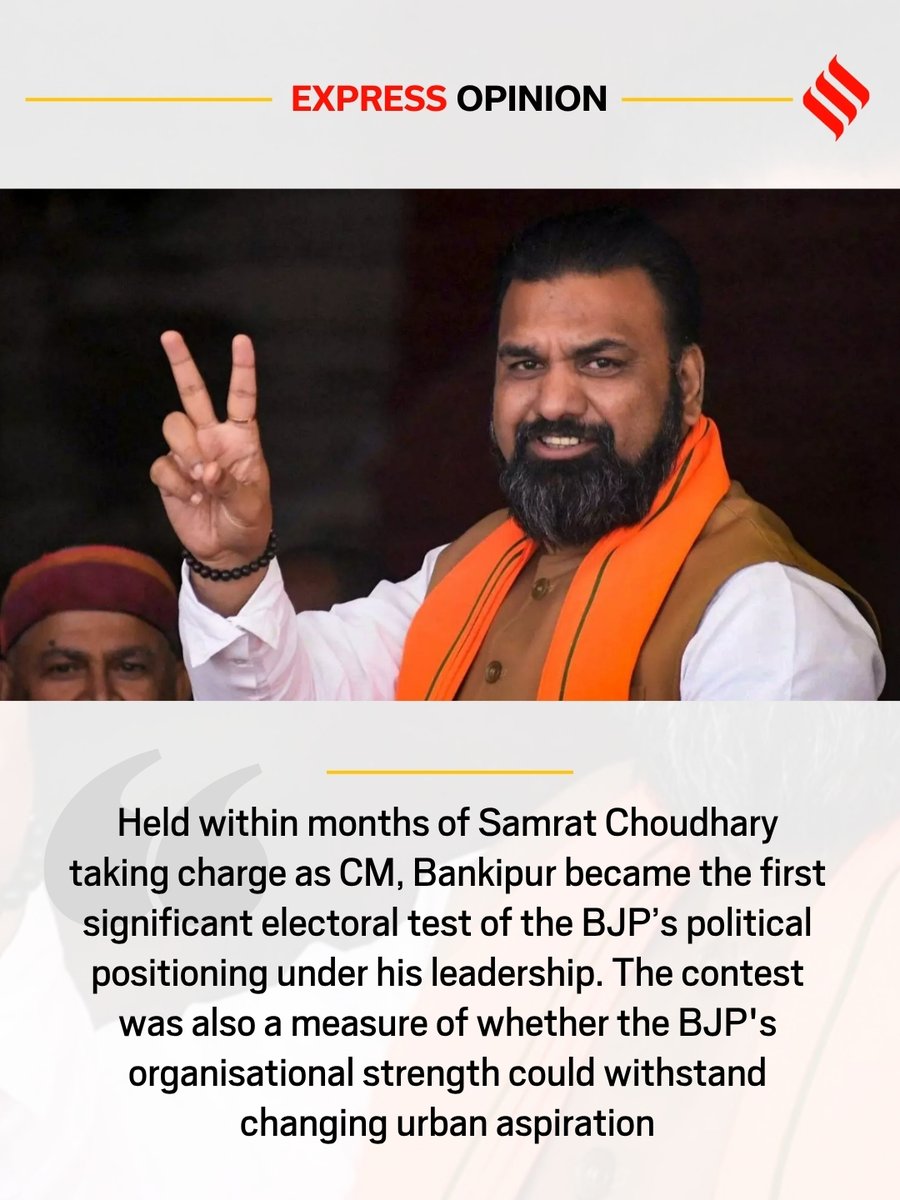 ieopinion's tweet photo. #ExpressOpinion | Urban voters appear increasingly willing to judge individual candidates on credibility, accessibility and performance rather than party identity alone. Prashant Kishor's campaign attempted to capitalise on this shift by focusing less on traditional electoral arithmetic and more on governance, accountability and public services

Written by: Aviral Pandey

Read: https://t.co/adln6nOSnY