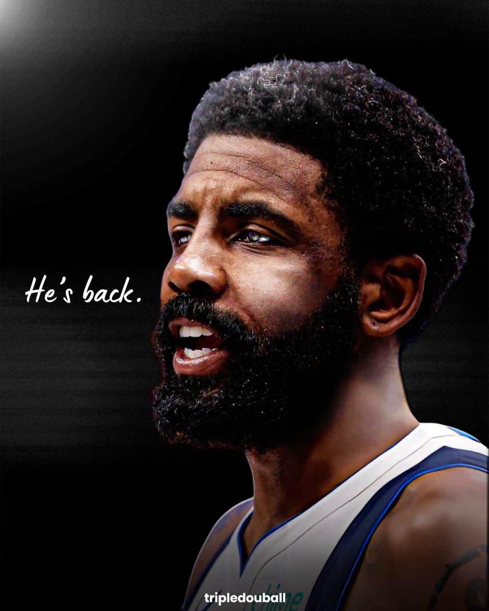 tripledouball's tweet photo. Kyrie Irving akan kembali bermain pada Oktober mendatang setelah absen selama 19 bulan akibat mengalami cedera ACL.

Bakal sengeri apa Kyrie x Flagg? 🔥

(via christian clark) https://t.co/Mt6w1m2bul