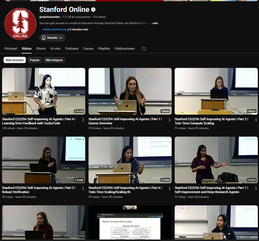 paradona24's tweet photo. ORO PURO PARA APRENDER IA.

Coincido con Santi: Stanford Online está publicando clases gratis sobre Transformers, LLMs y agentes que vale la pena estudiar.

Guardalo en favoritos y reservar un rato cada día para aprender sobre esto es la mejor inversión que se puede hacer hoy. https://t.co/Nawg9rOcof