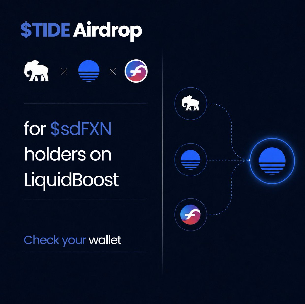 0xHarborFi's tweet photo. .@StakeDAOHQ’s $sdFXN holders on @0xLiquidBoost just received an airdrop of Harbor’s $TIDE ⚓ https://t.co/P6cs18v6Ba