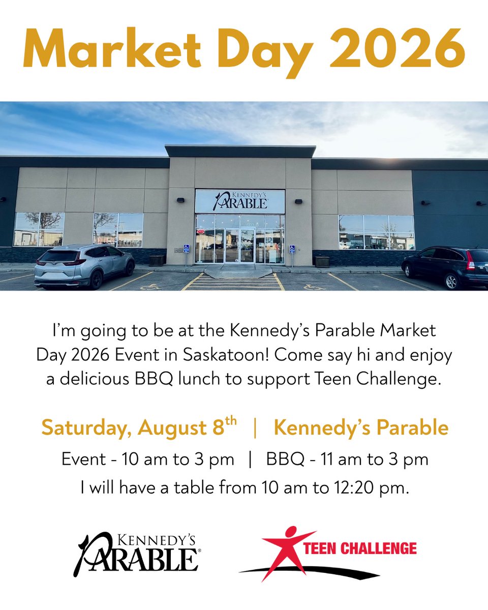 MurrayMc's tweet photo. If you're in Saskatoon, join me this Saturday morning. https://t.co/6xYz6TKies