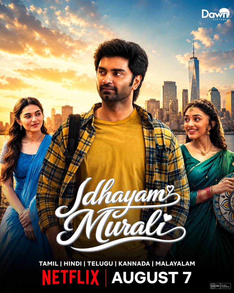 filmydoseonline's tweet photo. #IdhayamMurali is arriving on Netflix on August 7, streaming in #Tamil, #Hindi, #Telugu, #Kannada, and #Malayalam. https://t.co/vPCBOUhhoH