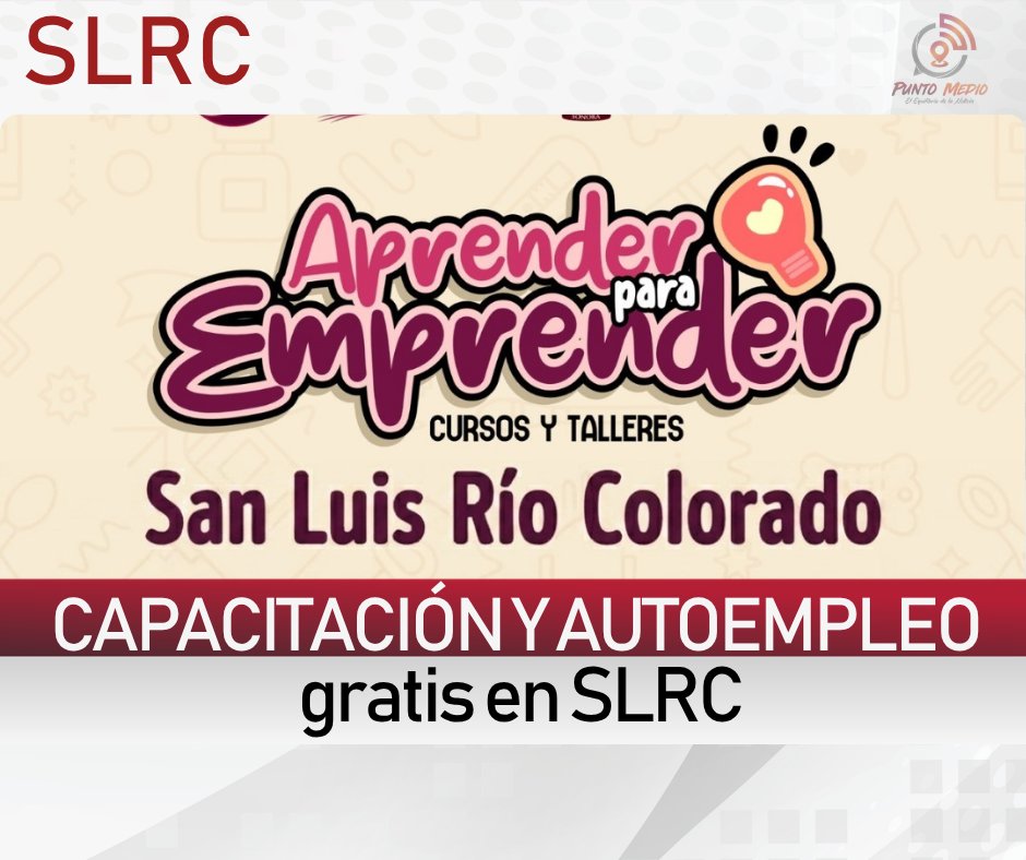 PuntoMedioNews's tweet photo. 🚨 #SLRC | ¡Aprende un oficio gratis! Abren registro para los talleres "Aprender para Emprender": panadería, barbería, refrigeración, uñas y más.
📍 Registros en Desarrollo Social (Av. Lázaro Cárdenas y 32) 📞 (653) 518 9676
#Sonora #Noticias #Emprendimiento https://t.co/6P4T9UYh9G