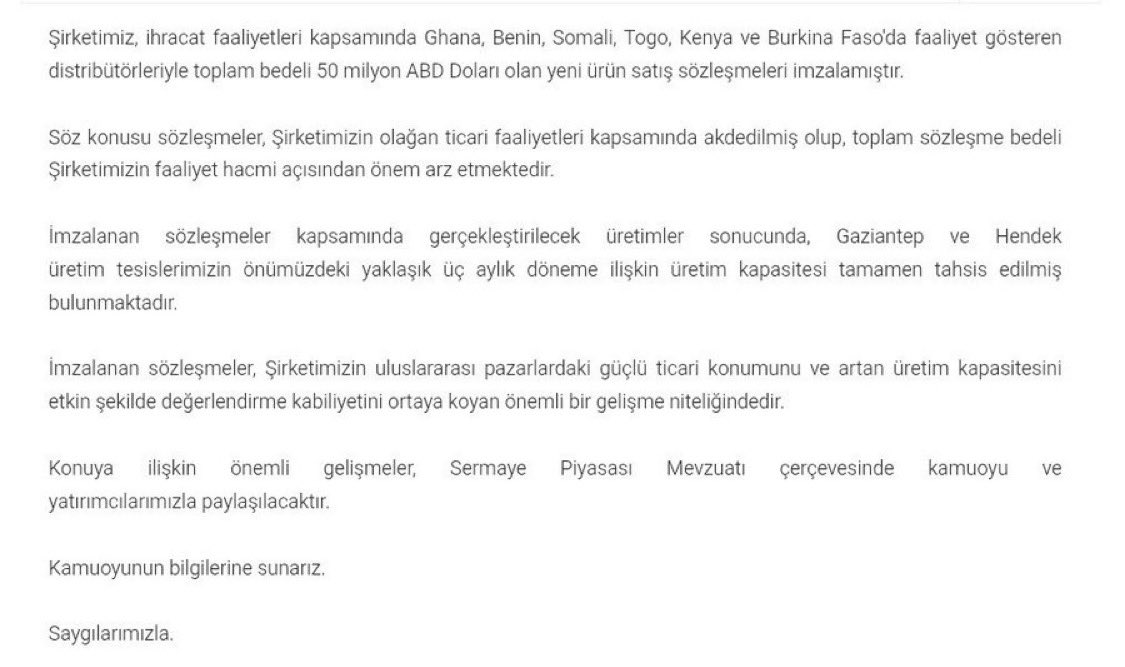 Avci_trader55's tweet photo. #OBAMS 

Gana, Benin, Somali, Togo, Kenya ve Burkina Faso'daki distribütörleriyle 50.000.000 dolarlık yeni ürün satış sözleşmeleri imzaladı. 

Hedefim kısa vade 7₺. #bist100 https://t.co/oS1sCkXFp8