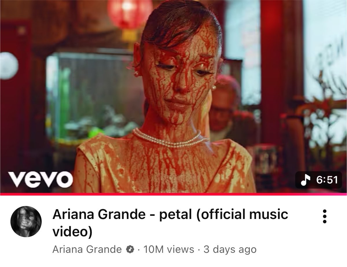 arianatorswildt's tweet photo. petal music video has reached 10M views on youtube in 3 days https://t.co/CWs32fPTFV